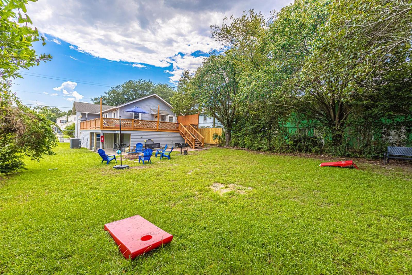 Gorgeous Centrally Located Ocean View 2 King, Huge Private Yard & Deck, Firepit, Bbq, & Game Tables Myrtle Beach Exterior photo